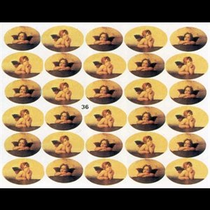 Religious Sticker of Angels/ Sheet of 30-pcs