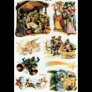 Religious Sticker Nativity / Sheet of 8-pcs