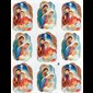 Religious Sticker Holy Family / Sheet of 9-pcs