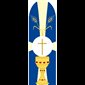 French First communion candle, 12" (30.5 cm) / un