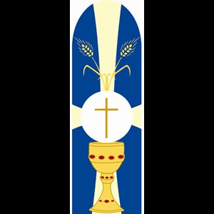 French First communion candle, 12" (30.5 cm) / un