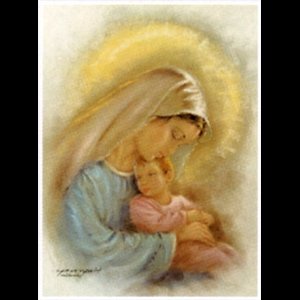 Print Virgin & Child 8" x 10" (20 x 25 cm) / un