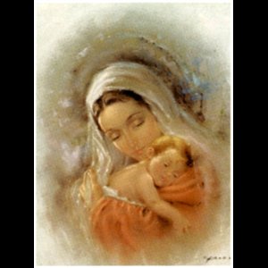 Image Vierge & enfant 16" x 24" (40 x 61 cm) / un