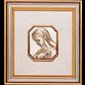 Cadre Vierge Marie, 4.25" x 4.5" (10.5 x 11.5 cm)
