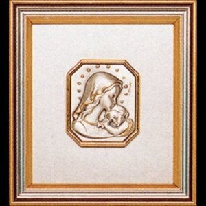 Cadre Vierge & Enfant, 4.25" x 4.5" (10.5 x 11.5 cm)