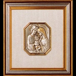 Cadre Sainte Famille, 4.25" x 4.5" (10.5 x 11.5 cm)