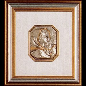 Cadre Vierge & Enfant, 4.25" x 4.5" (10.5 x 11.5 cm)