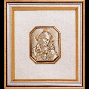 Cadre Sacré-Coeur de Jésus, 4.25" x 4.5" (10.5 x 11.5 cm)