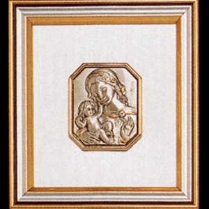 Cadre Vierge & Enfant, 4.25" x 4.5" (10.5 x 11.5 cm)