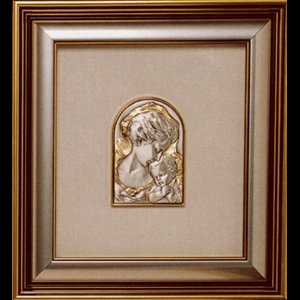 Cadre Vierge & Enfant, 10.5" x 9.5" (26 x 24 cm)