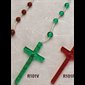 Plastic cord Rosary Green