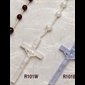 Plastic cord Rosary White