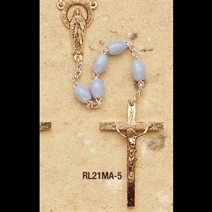 Plastic Rosary Blue 5mm