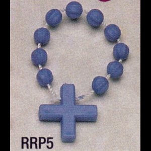Decade Nylon cord Rosary Blue 4mm