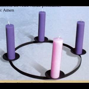 Table Advent Wreath Black for 5 candles