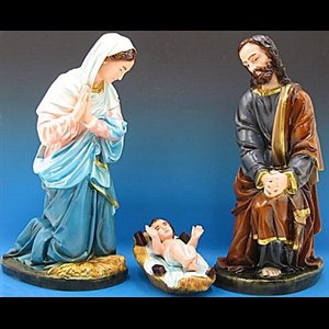 Holy Family Color Vinyl Compo. Outdoor Figurine, 36"/91.5 cm