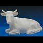 Ox White Vinyl Compo. Outdoor Figurine, 14"H x 30"D x 11"W