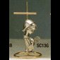Bibelot 1ère communion fille en étain, 2.75" (7 cm)