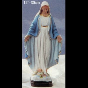 Resin Our Lady of Grace Outdoor Statue 12" (30.5 cm)