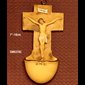 Crucifix Holy Water Font 7" (18 cm) Colored Oxolite