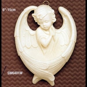 Angel Holy Water Font 6" (15 cm) White Oxolite