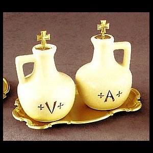 Cruet Tray w/ CB-11 cruets, 9.25" (23,5 cm) x 6" (15,2 cm)