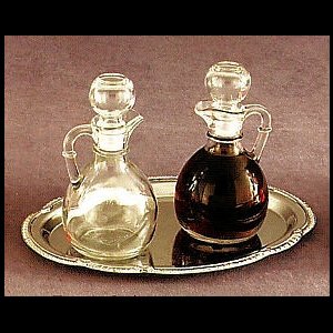 Chrome Tray w/ CB-1 cruets, 9.5" (24,1 cm) x 6.75" (17,1 cm)