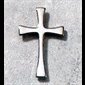 Lapel Pin Cross Silver Plated