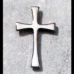 Lapel Pin Cross Silver Plated