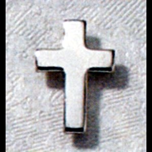 Épinglette croix argenté