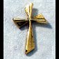Lapel Pin Cross gold plated