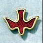 Lapel Pin Red Dove