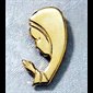 Lapel Pin Madonna Gold Plated 0.75" (1.8 cm)