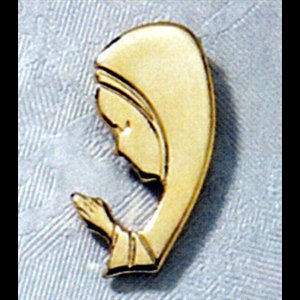 Lapel Pin Madonna Gold Plated 0.75" (1.8 cm)