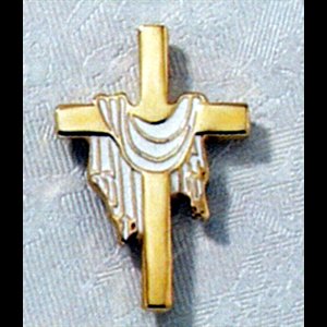 Lapel Pin Cross Gold Plated