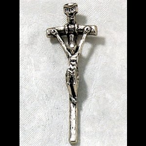 Lapel Pin Cross Silver Plated