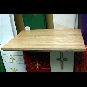 Pale Oak Shelf Console, 11" D. x 14" W.
