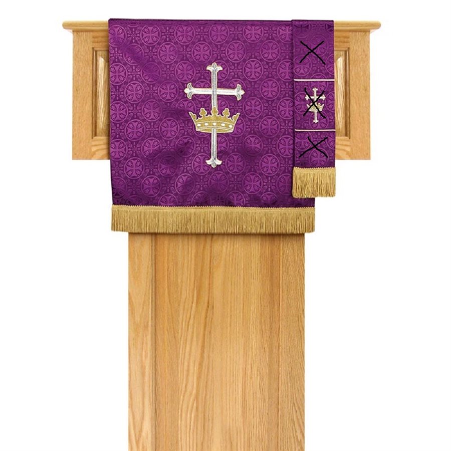 KING OF KINGS Maltese Jacquard Pulpit Scarf: Purple