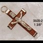 Brown wood Cross 1 3/8" (3.5 cm)