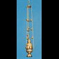 Brass plated Censer, 9.75" (25 cm) Ht., 3.5" (9 cm) diam.