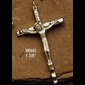 Silver plated Cross 1 7/8" (4.7 cm)