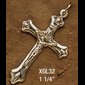 Silver plated Cross 1.25" (3.2 cm)