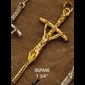 Gold plated Cross 1.75" (4.4 cm)