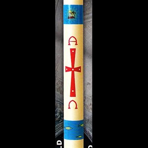 Paschal candle 3" x 36" Alleluia