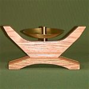 Pale Oak Altar Candlestick