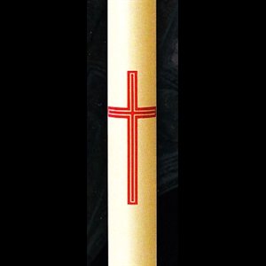 Cierge pascal 1 1/2" x 27" Croix
