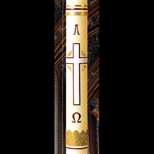 Paschal candle 2" x 30" Resurrection Cross