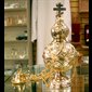 Brass plated Censer, 9" (24 cm) Ht., 3.5" (9 cm) diam.