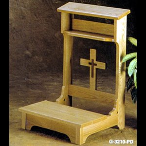 Prie-Dieu en chêne 32'' H. x 20'' L. x 21'' P.