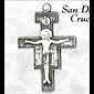 Pendentif croix St-Damien en argent 925